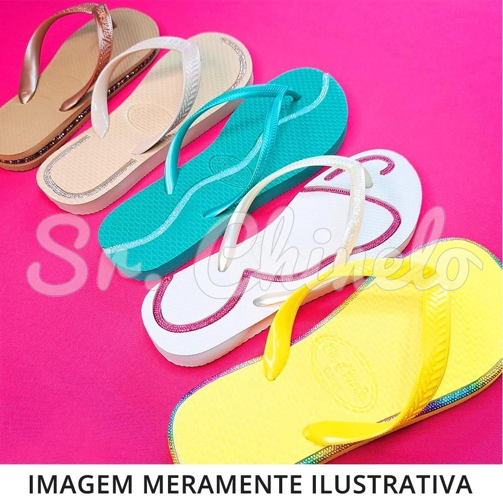 Sandálias Havaianas Top, 41/42, Frisado para Meia Cana 06mm