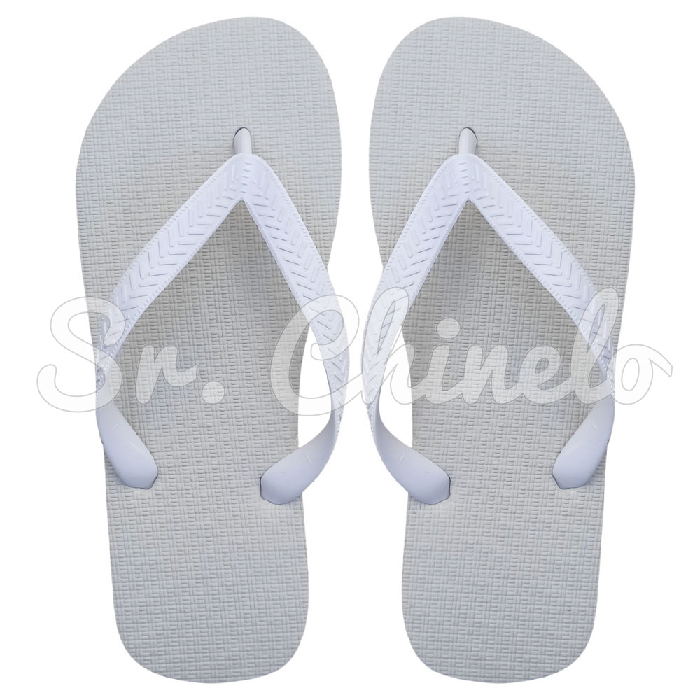 Chinelo Basic, Sr.Chinelo, 100% Borracha, Branco