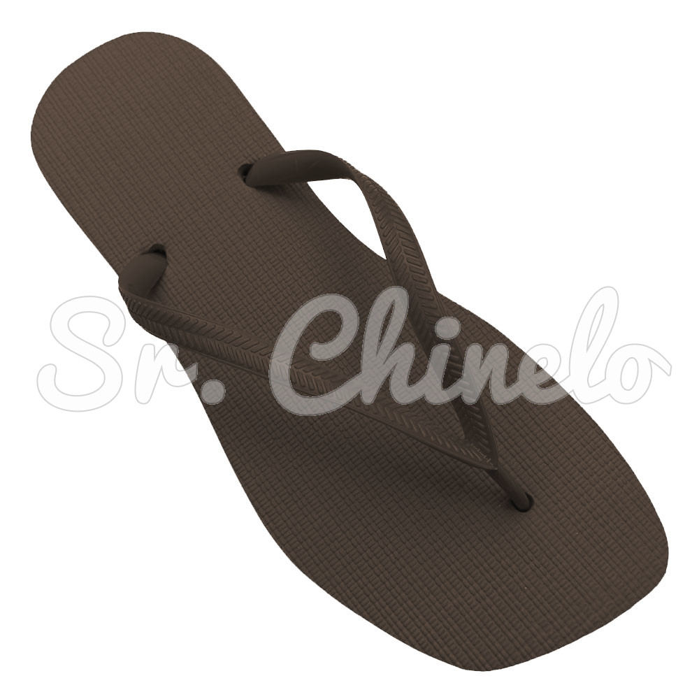 Chinelo Slim Square, Sr.Chinelo, 100% Borracha, Marrom Cacau