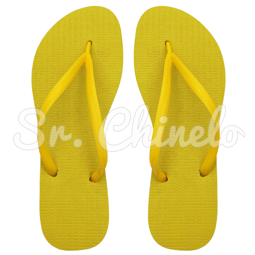 Chinelo Slim, Sr.Chinelo, 100% Borracha, Amarelo Solar