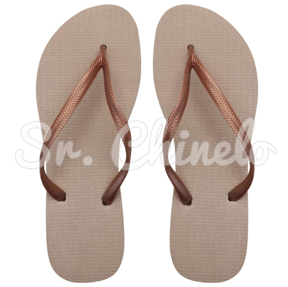 Chinelo Slim, Sr.Chinelo, 100% Borracha, Areia