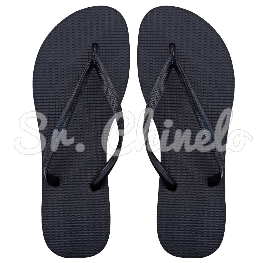 Chinelo Slim, Sr.Chinelo, 100% Borracha, Preto