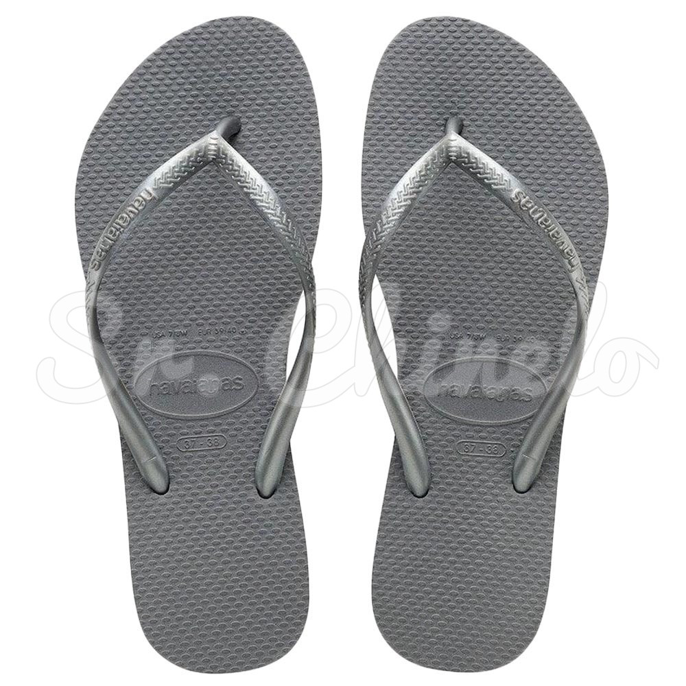 Sandálias Havaianas Slim, Cinza Aço