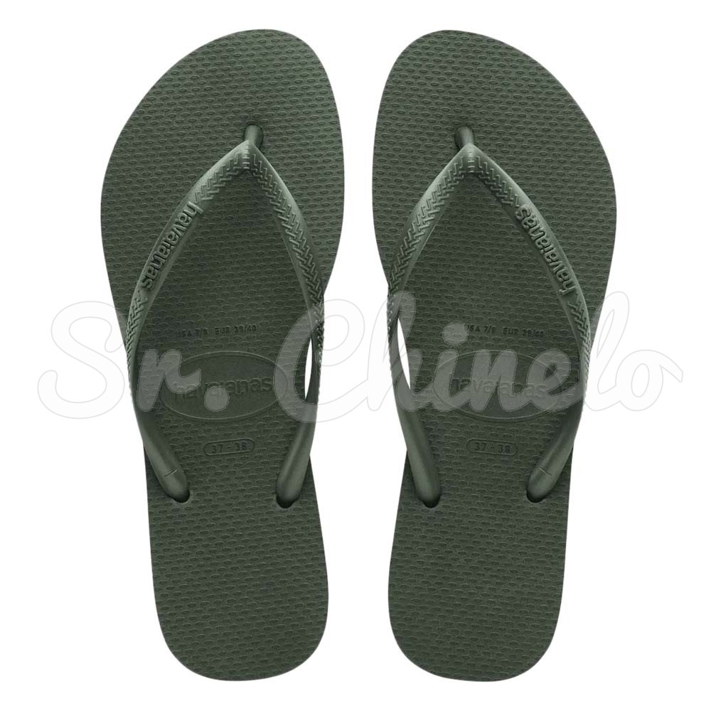 Sandálias Havaianas Slim, Verde Olive