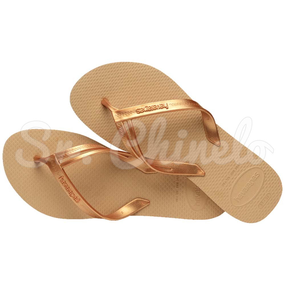 Sandálias Havaianas Elegance, Dourado