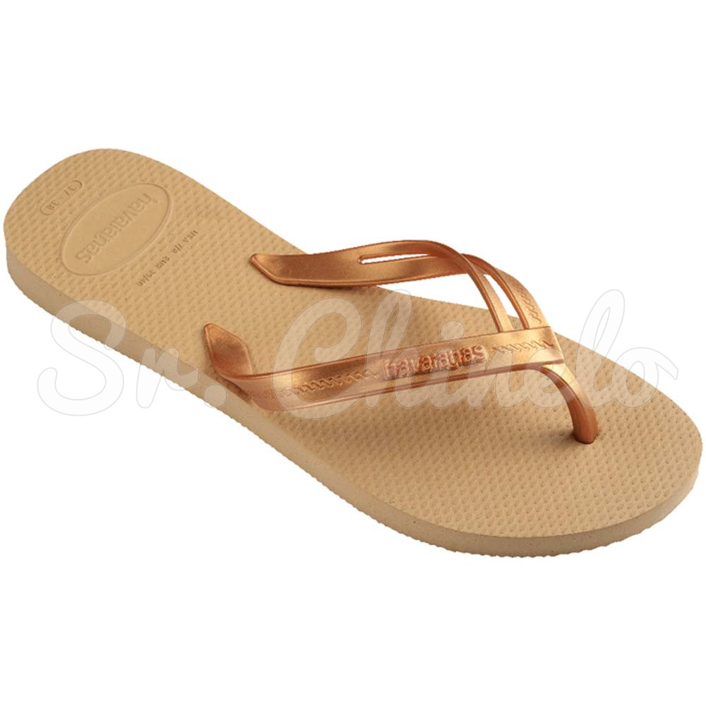 Sandálias Havaianas Elegance, Dourado