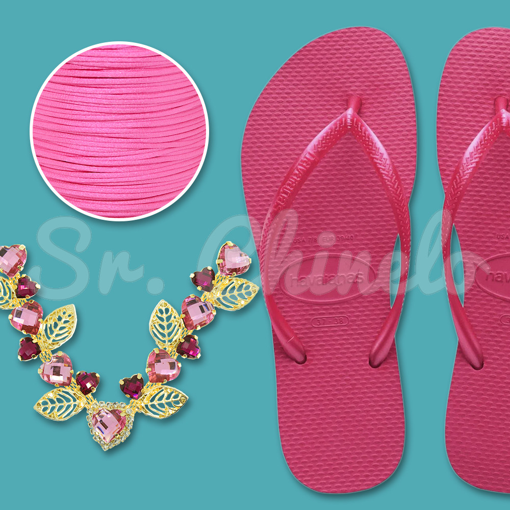 Cabedal Poliana e Havaianas Pink Fever