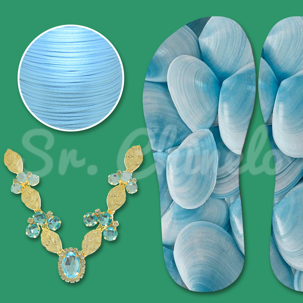 Lonita Conchas e Cabedal Pietra Azul Tiffany