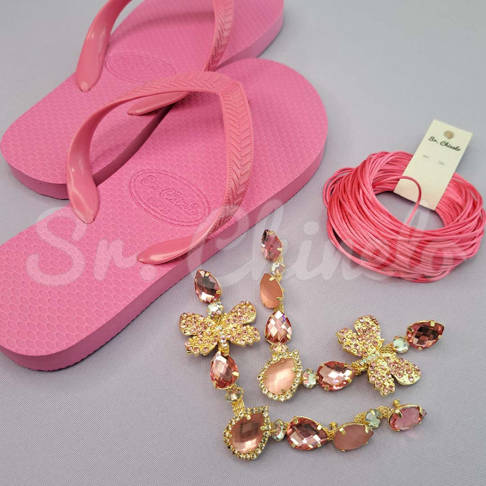 Cabedal Bárbara, Banhado, Rebite, Rosa/Rosa Jateado