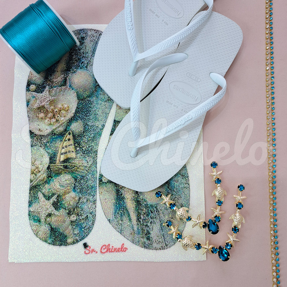 Cabedal Marjorie, Banhado, Turquesa