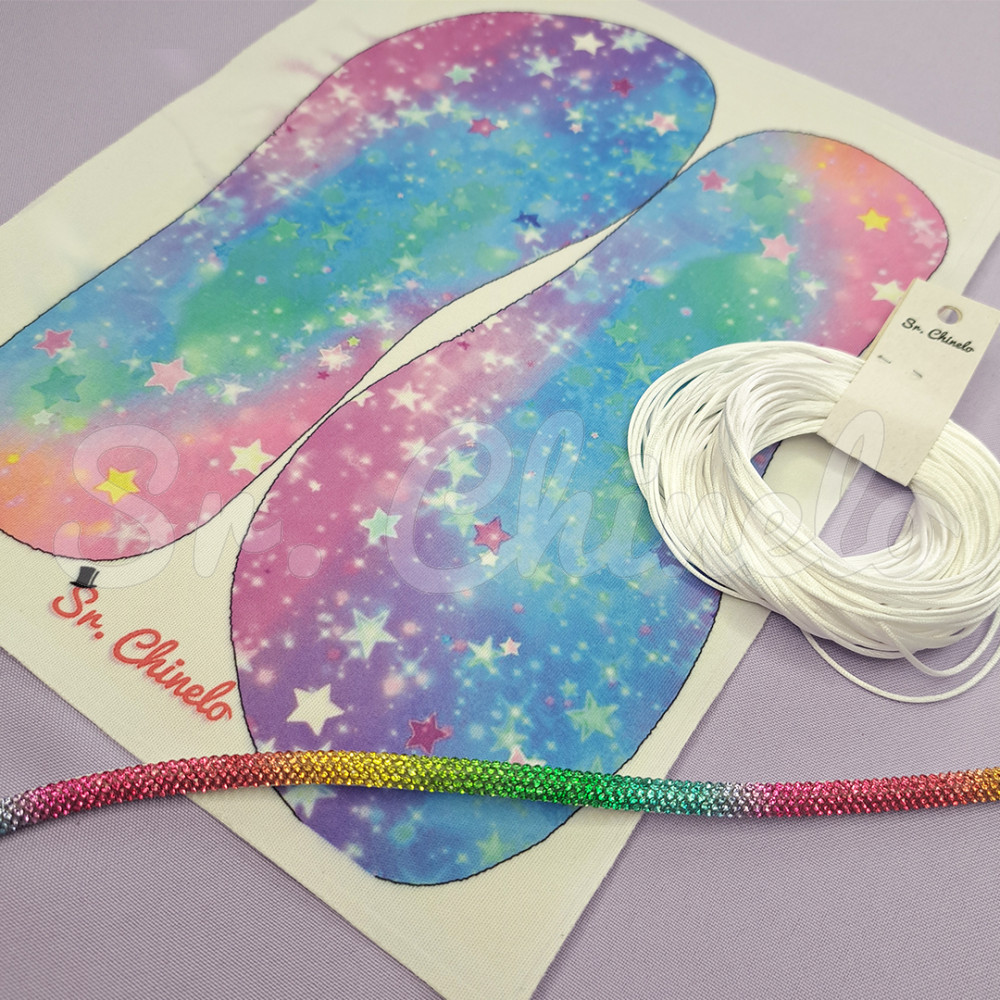 Tubo de Strass Meia Cana, 08mm, Colorido