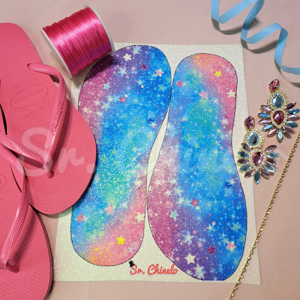 Cabedal Aruana, Banhado, Rebite, Rosa Claro/Tiffany