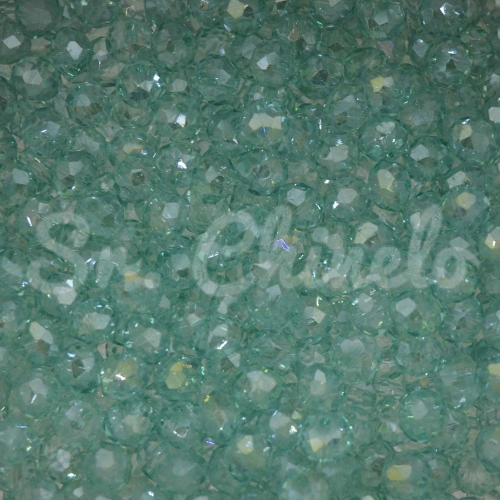 Cristal de Vidro, Rondel, 06mm, Tiffany Transparente Furtacor