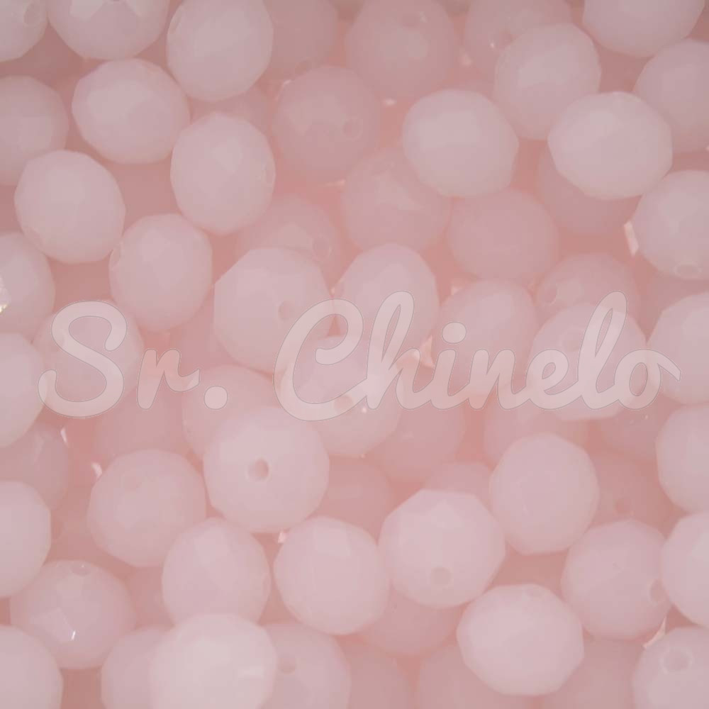 Cristal de Vidro, Rondel, 10mm, Rosa Quartzo