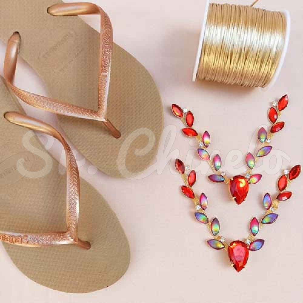 Cabedal Ariane, Banhado, Vermelho/Vermelho Sereia