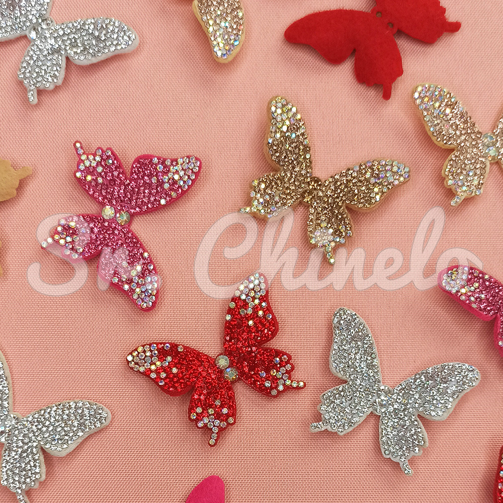 Cabedal Paloma, Tecido, Borboleta, Cristal