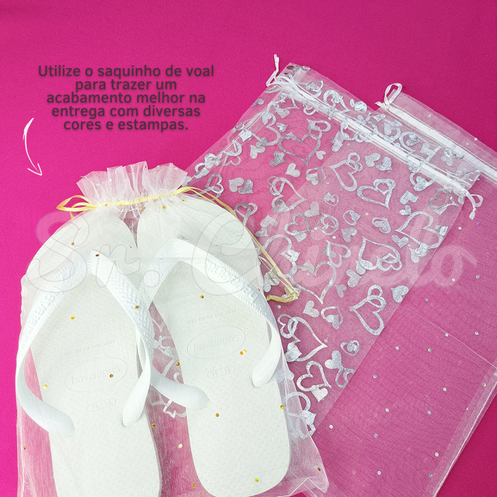 Saquinho de Voal, 20cm x 30cm, Branco