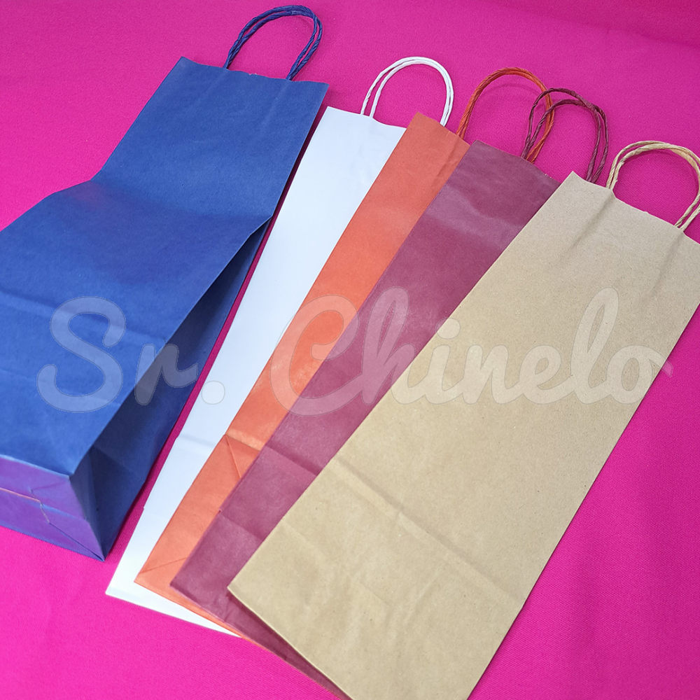 Sacola, 12cm x 36cm, Vermelho