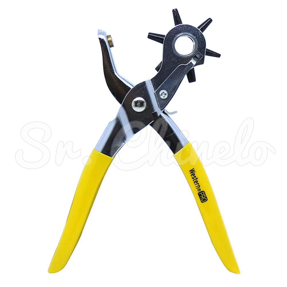 Alicate Vazador, Cabeça Giratória com 6 Furadores, Cabo Emborrachado, Western Pro