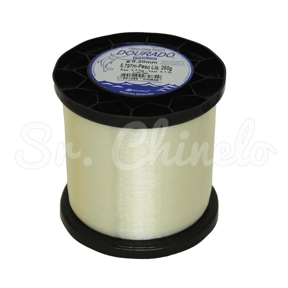 Linha de Nylon, Dourado Premium, 0.20mm