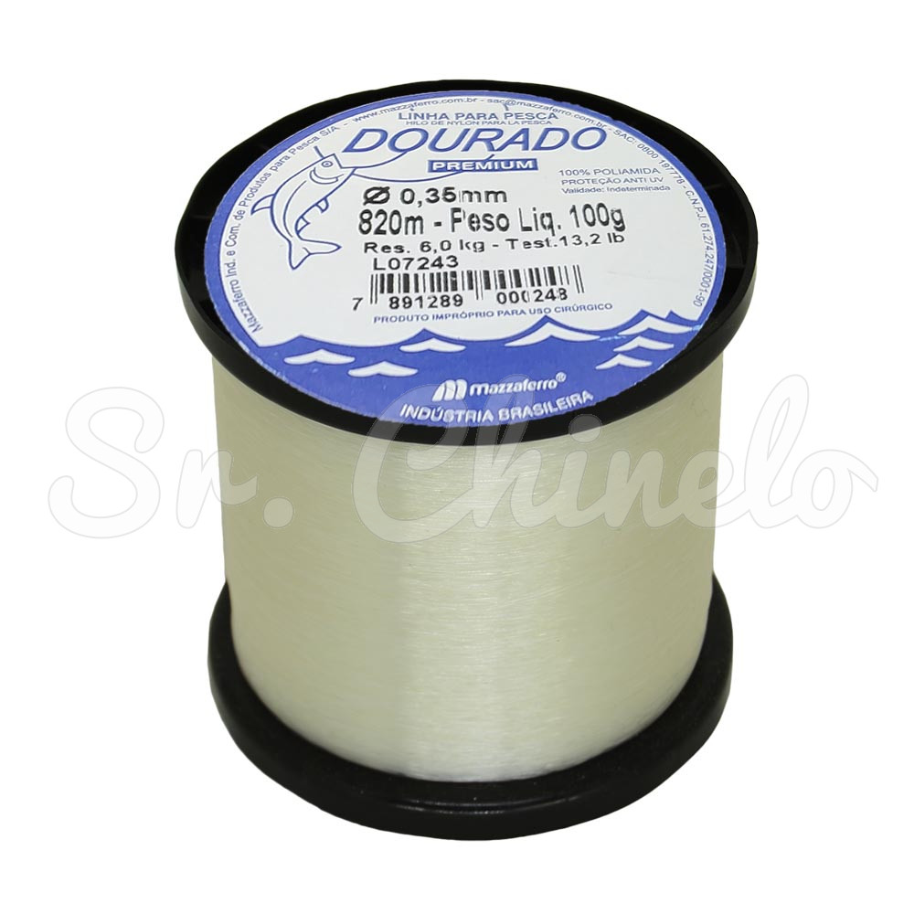 Linha de Nylon, Dourado Premium, 0.35mm