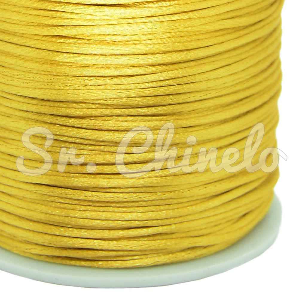Fio de Seda, 1mm, Amarelo Ouro