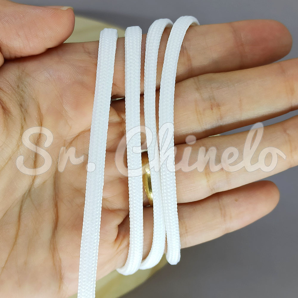 Cordão de Poliéster, 4mm, Branco