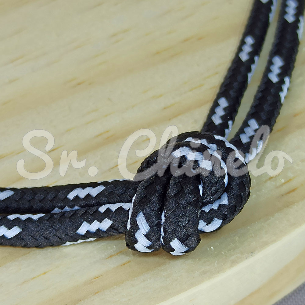 Cordão de Poliéster, Filete, 4mm, Preto