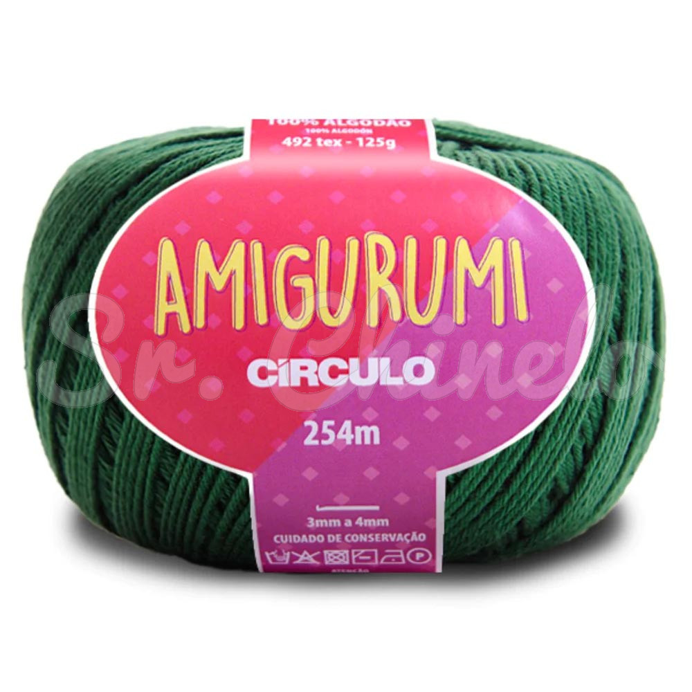 Fio Linha para Crochê, Círculo, Amigurumi, Musgo