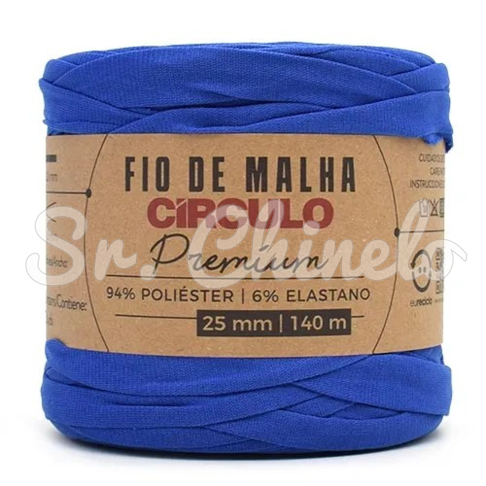 Fio de Malha Premium, 25mm, Azul Bic