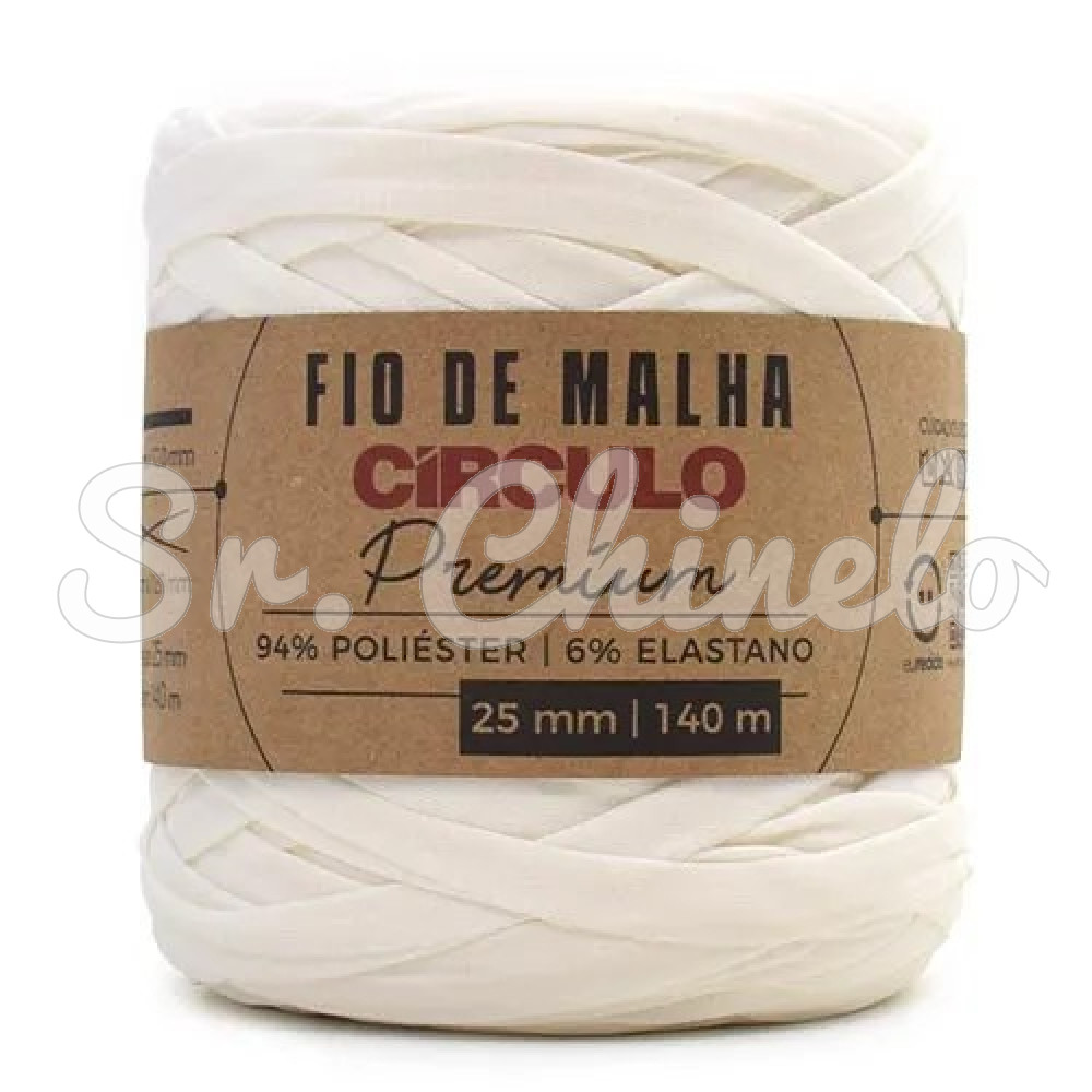 Fio de Malha Premium, 25mm, Porcelana