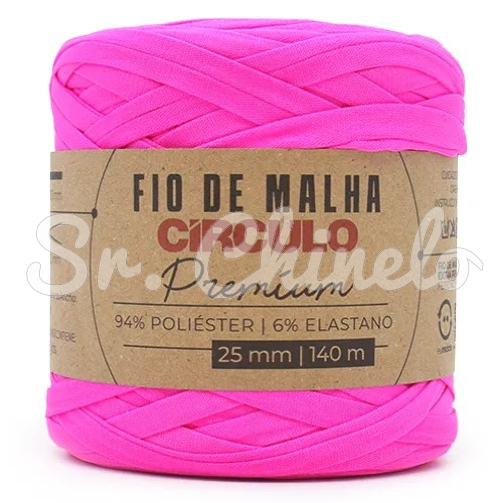 Fio de Malha Premium, 25mm, Rosa Tropical