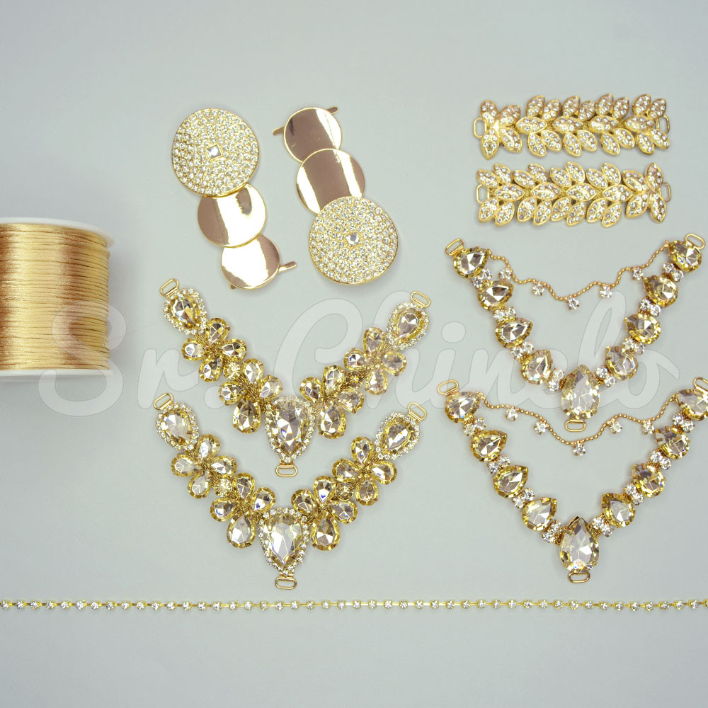 Kit Cabedais Londres, Dourado