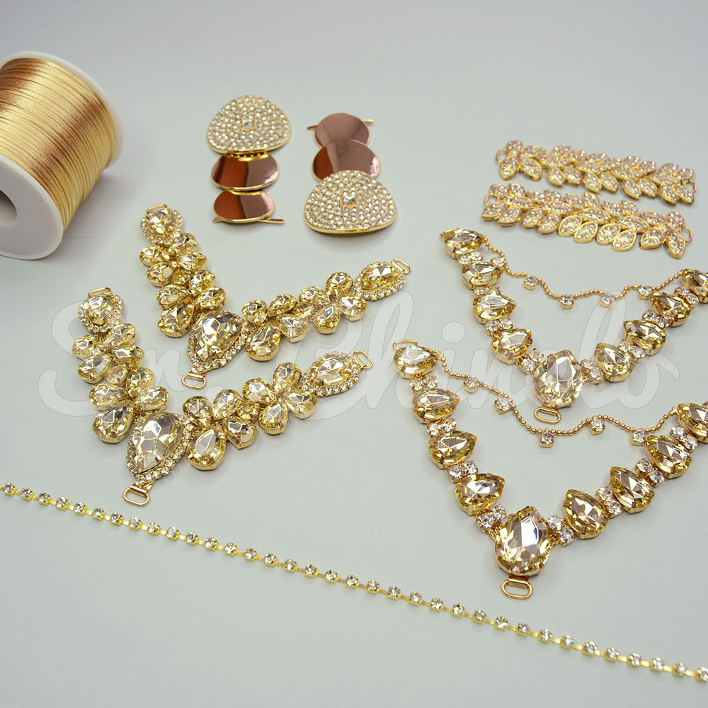 Kit Cabedais Londres, Dourado