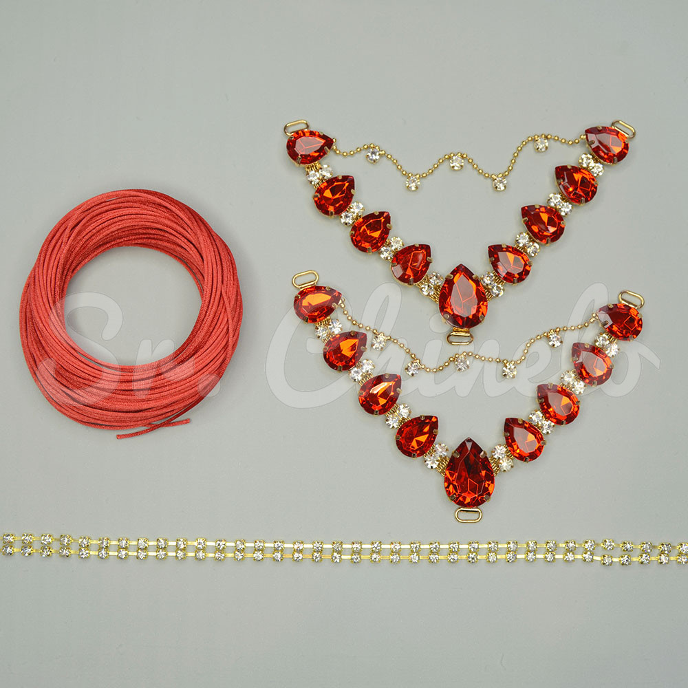 Kit Cabedal Carol, Vermelho