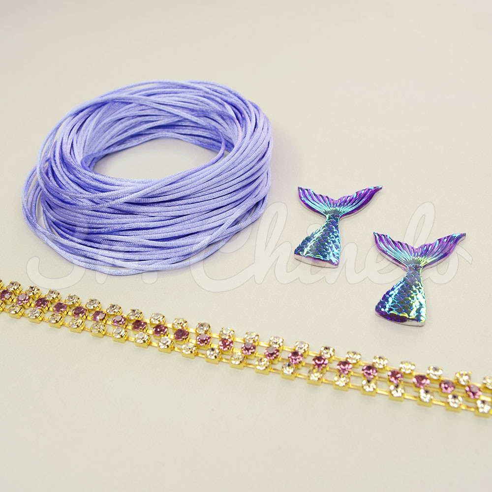 Kit Aplique Cauda de Sereia, Roxo