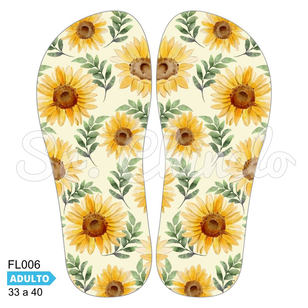 Lonita Sublimada, Girassol, Amarelo/Verde