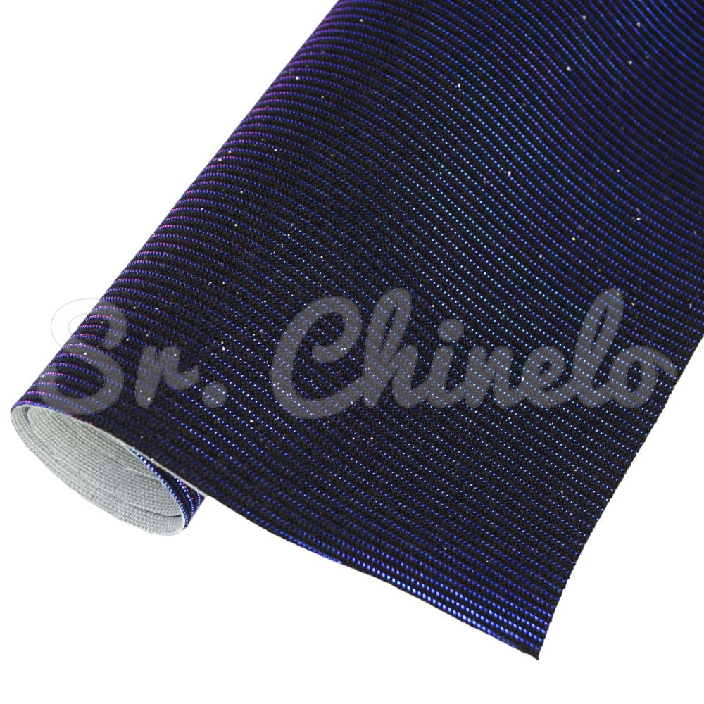 Lonita Tecido Holográfico, Preto/Azul/Rosa