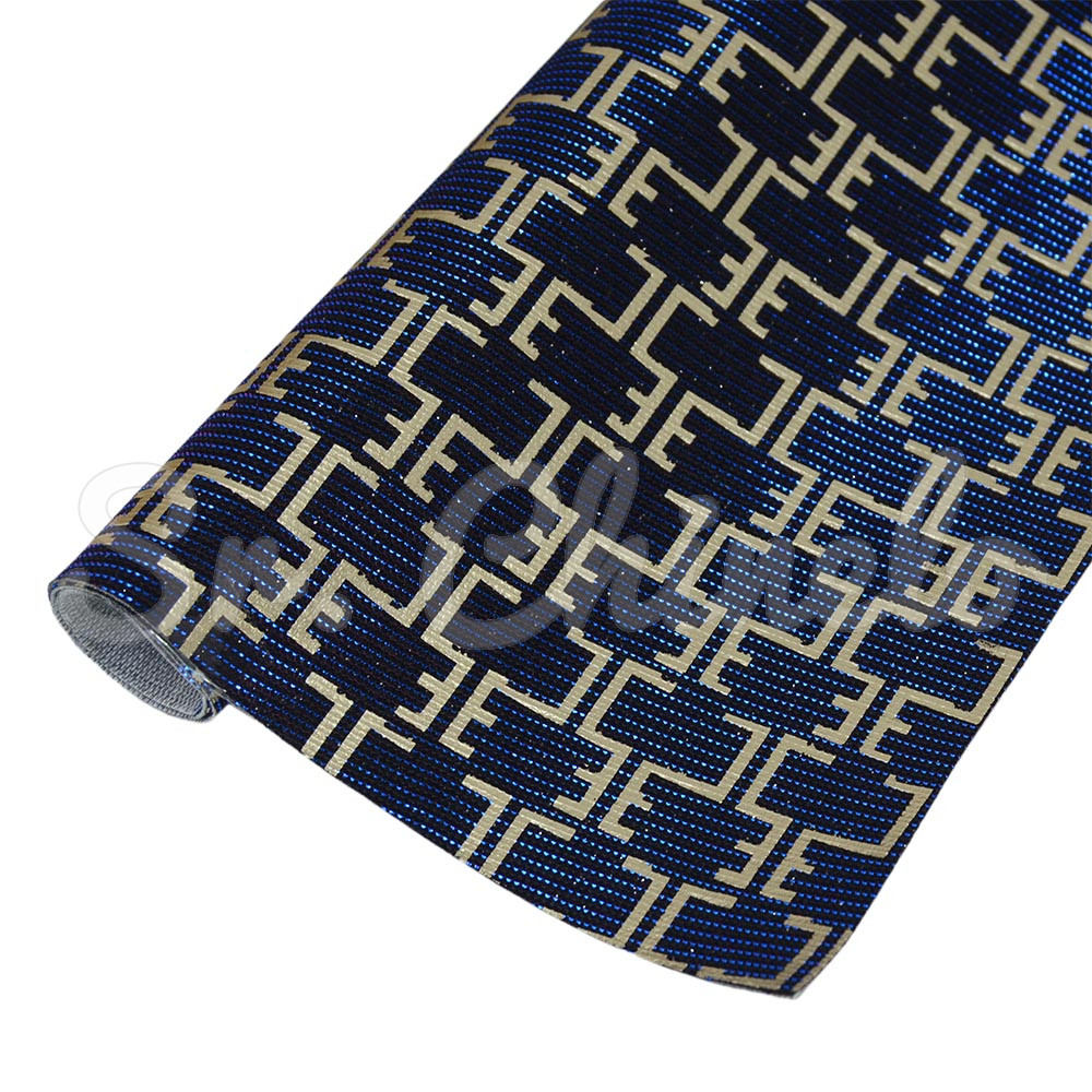 Lonita Tecido Holográfico Estampado, Preto/Dourado Azul/Rosa