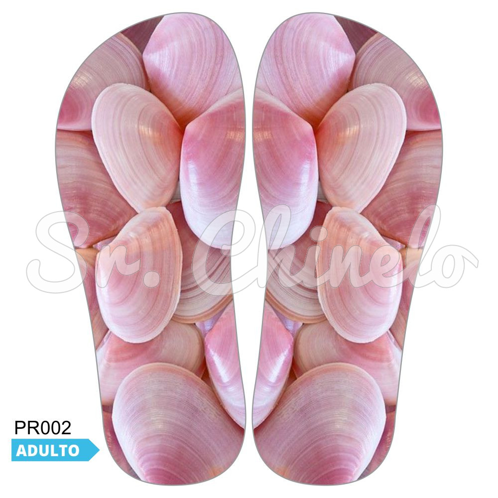 Lonita Sublimada, Conchas, Rosa/Branco