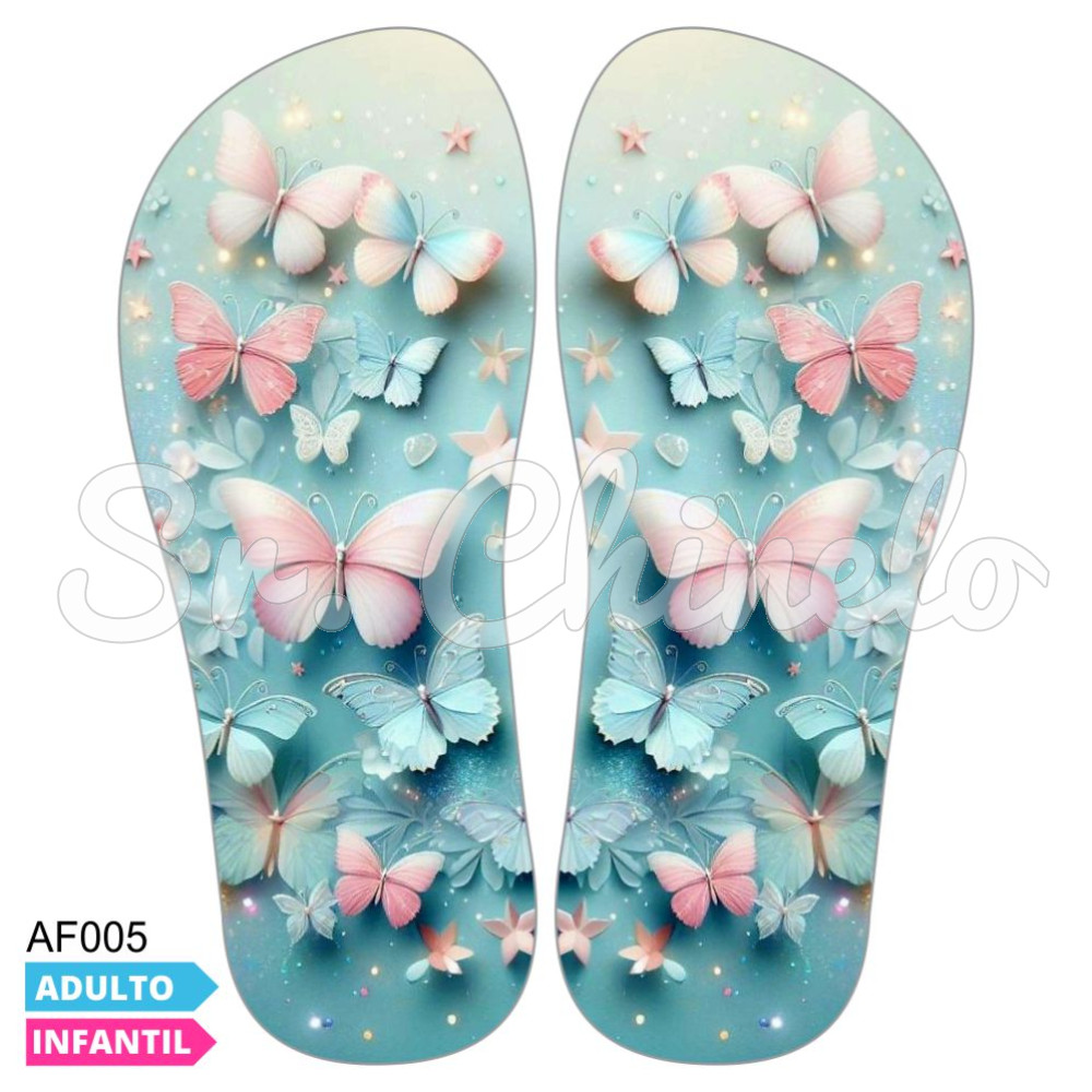 Lonita Sublimada, Borboletas e Flores, Rosa/Tiffany