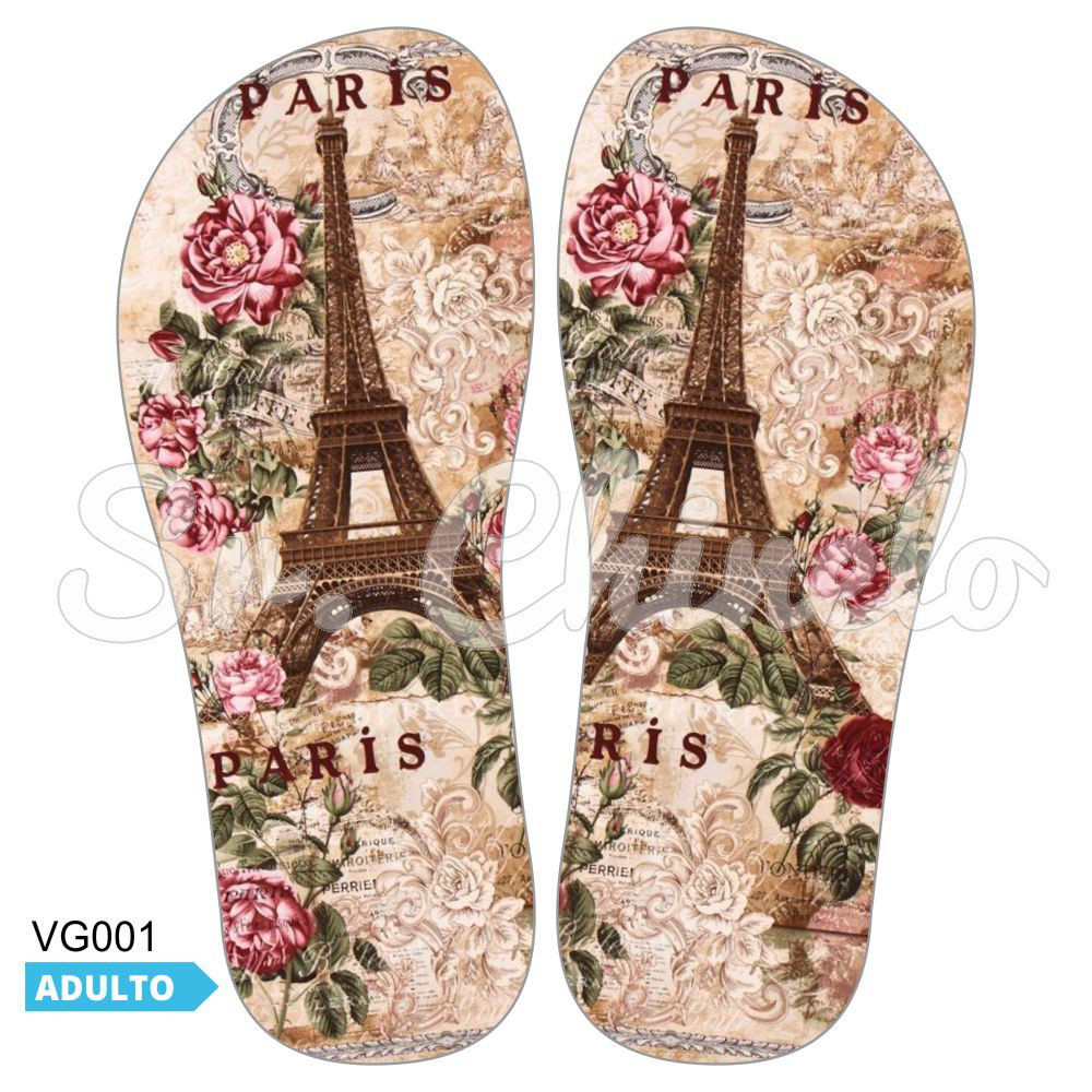 Lonita Sublimada, Torre Eiffel, Bege/Marrom/Rosa