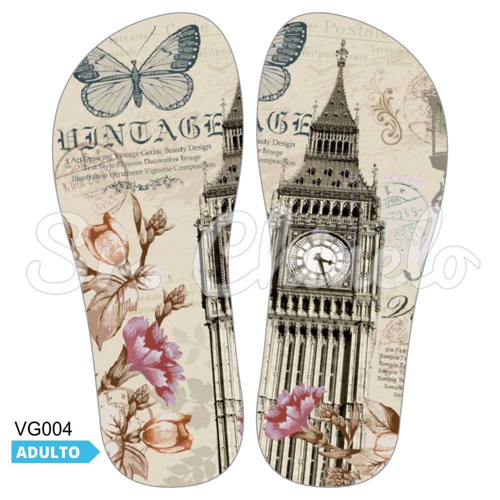 Lonita Sublimada, Big Ben, Bege/Marrom/Rosa