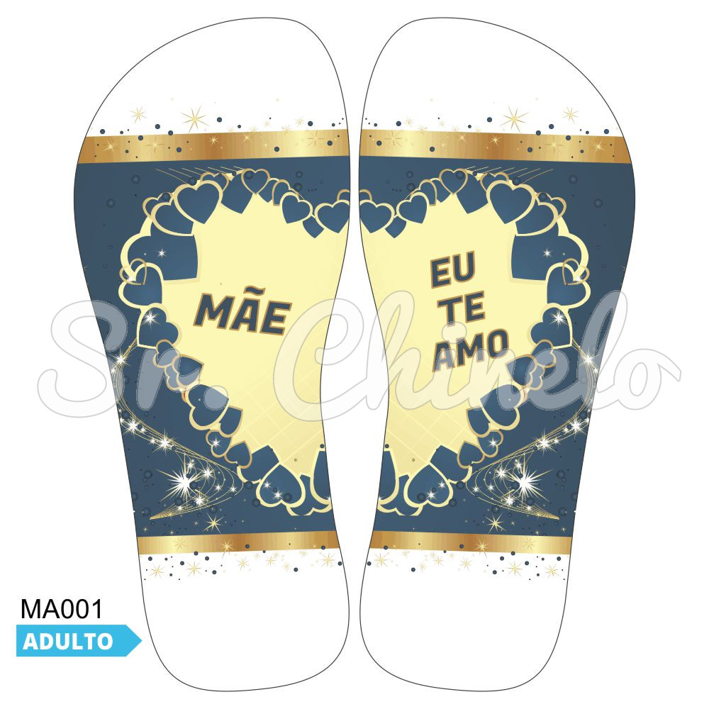 Lonita Sublimada, Coração Mãe eu te amo, Azul/Amarelo