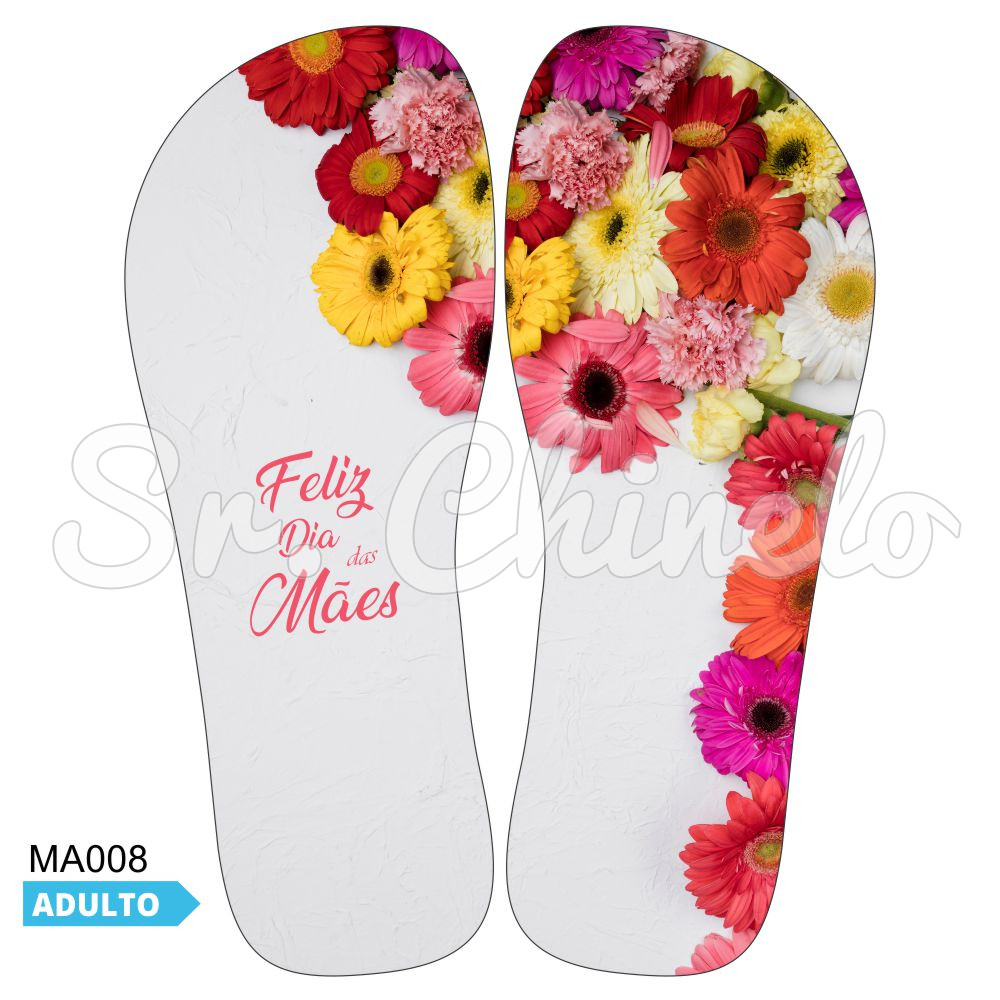 Lonita Sublimada, Feliz Dia das Mães Flores Coloridas, Rosa/Cinza/Colorido