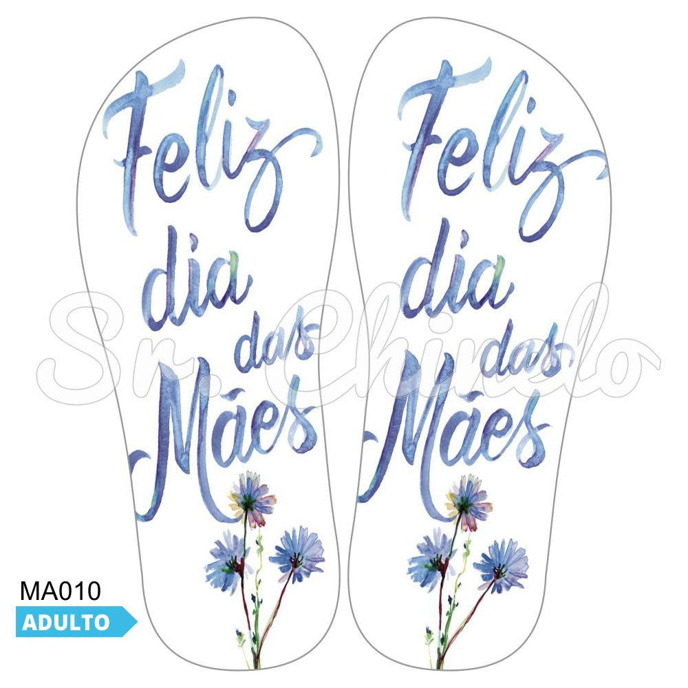 Lonita Sublimada, Feliz dia das Mães, Branco/Azul