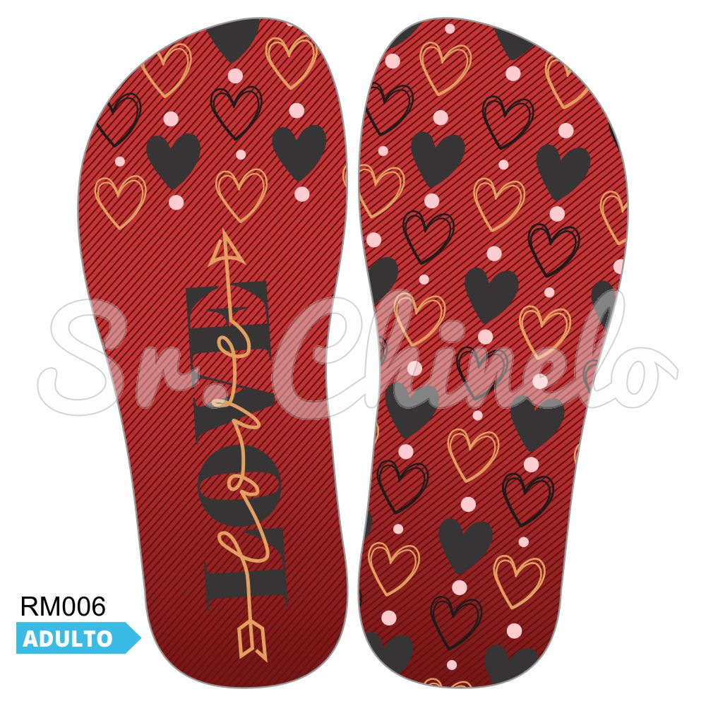 Lonita Sublimada, Love Corações, Vermelho/Preto