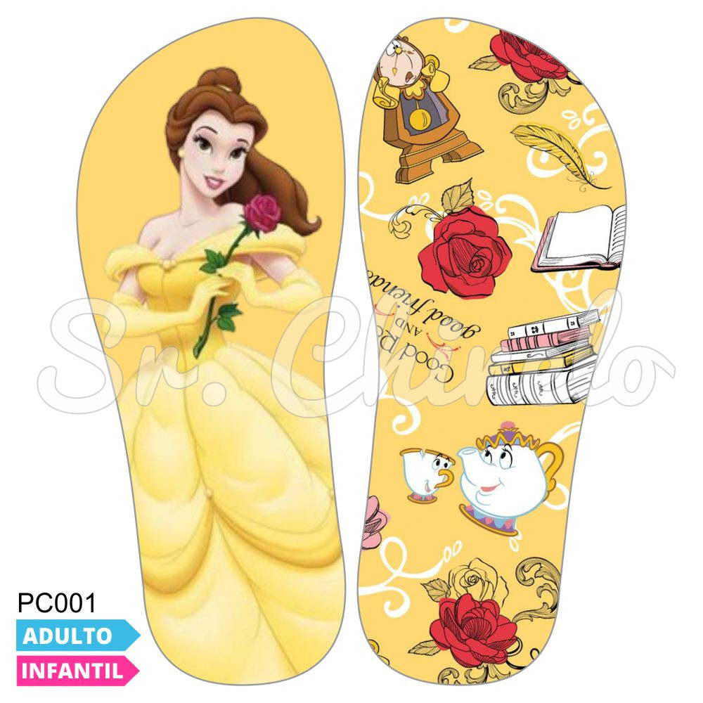 Lonita Sublimada, Princesa Bela, Amarelo/Vermelho