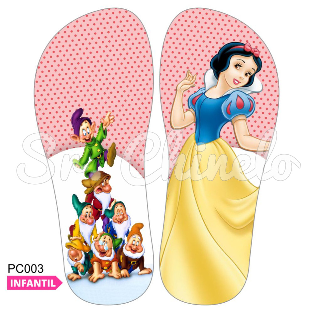 Lonita Sublimada, Branca de Neve, Vermelho/Colorido