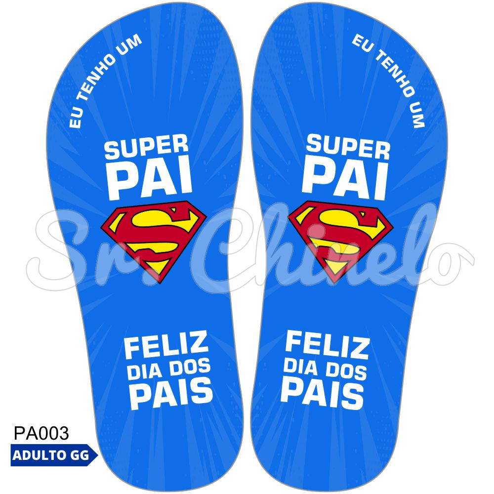 Lonita Sublimada, Adulto GG, Super Pai, Azul